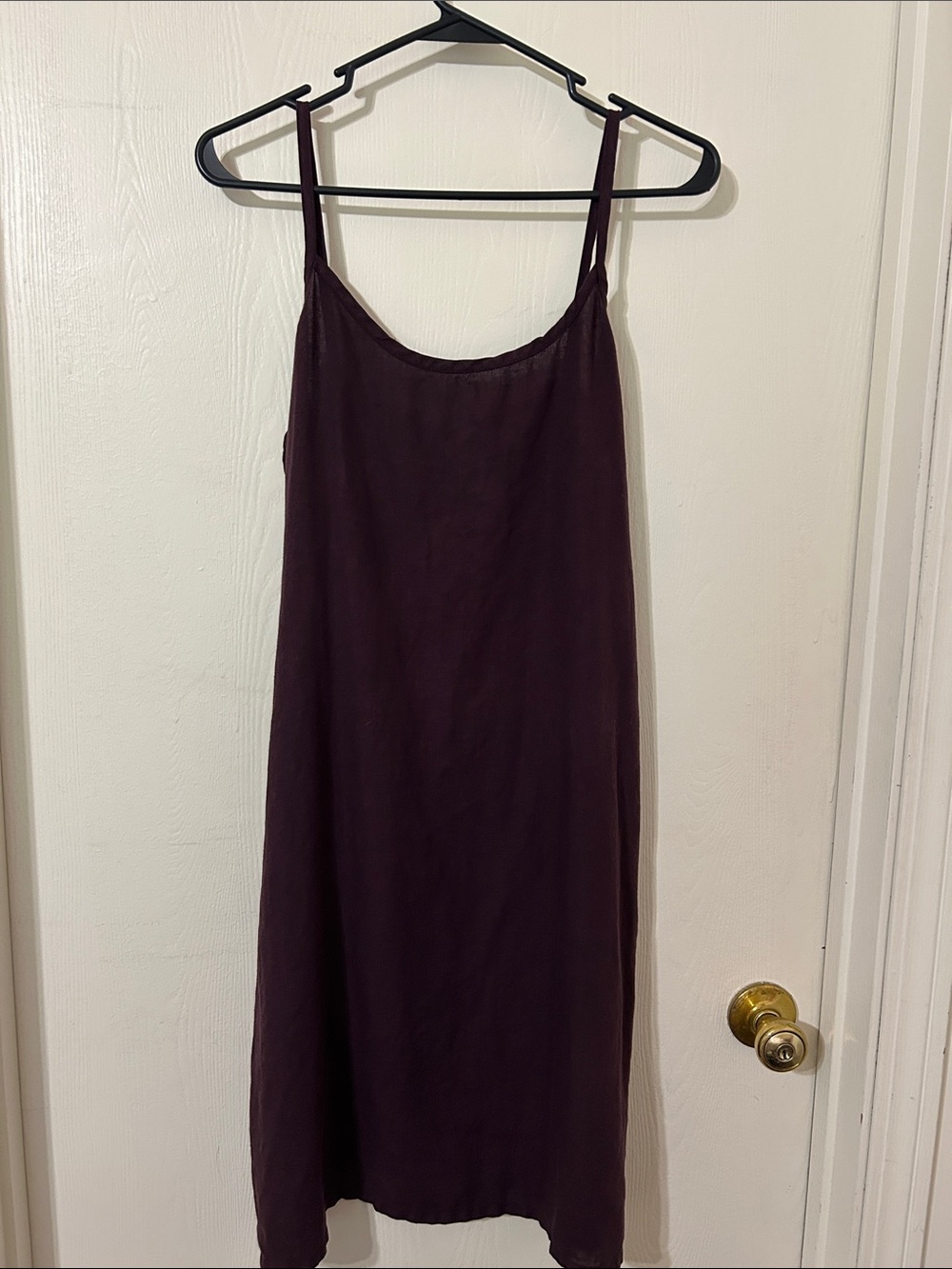 Allen Allen Plum Slip Midi Dress - Spaghetti Strap